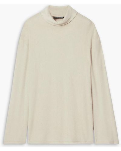 Kwaidan Editions Brushed Knitted Turtleneck Jumper - White