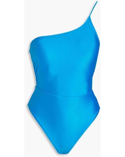 ViX Solid Iris One-shoulder Swimsuit - Blue