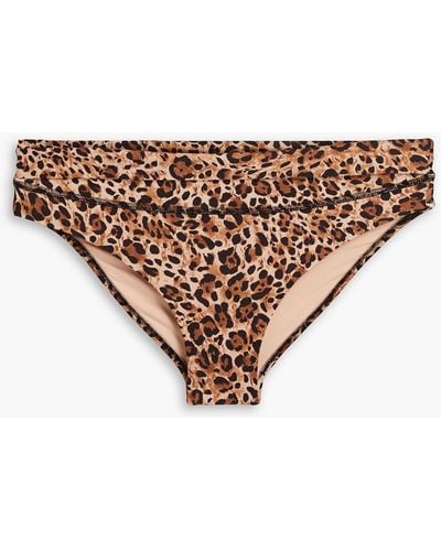 Melissa Odabash Provence halbhohes bikini-höschen mit leopardenprint - Natur