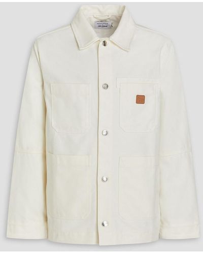 Maison Kitsuné Field jacket aus einer baumwollmischung mit logoapplikation - Weiß