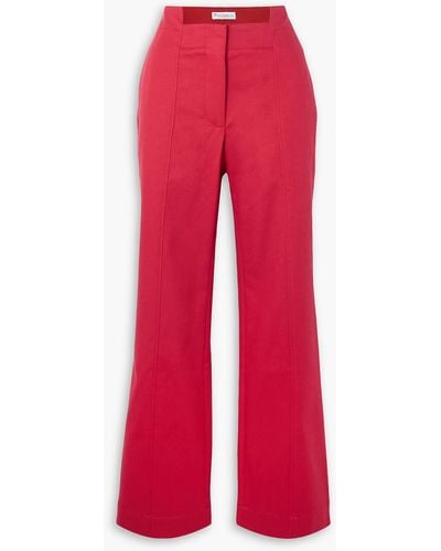 JW Anderson Cotton-blend Twill Straight-leg Pants - Red