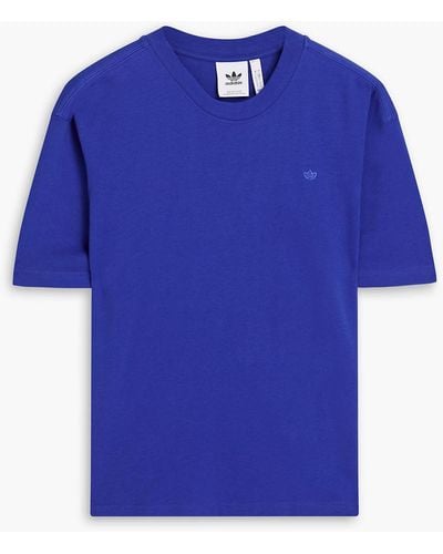 adidas Originals T-shirt aus baumwoll-jersey - Blau