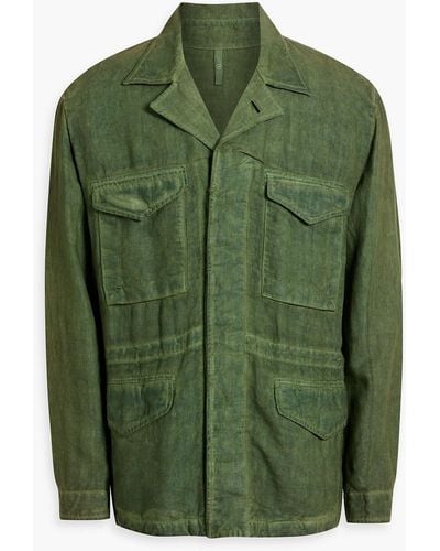 120% Lino Linen Jacket - Green