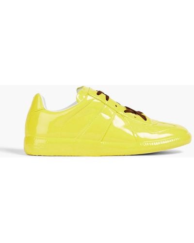 Maison Margiela Patent-leather Trainers - Yellow