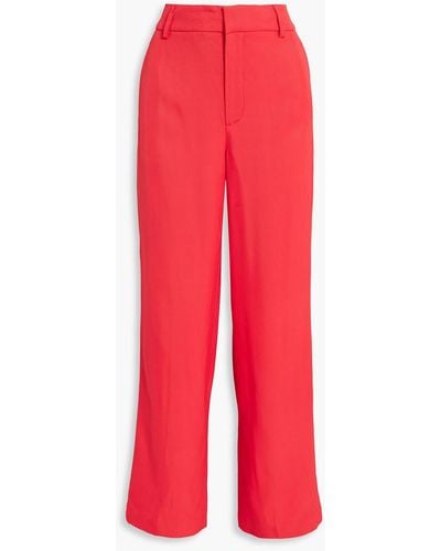 Co. Twill Straight-leg Trousers - Red