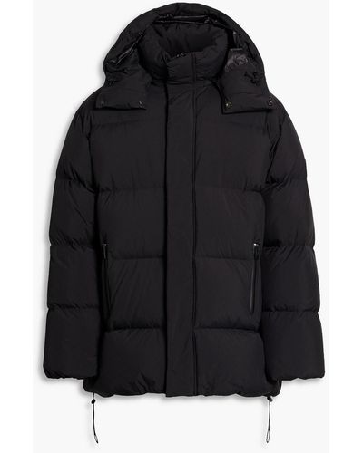 FRAME Quilted Shell Hooded Coat - Black
