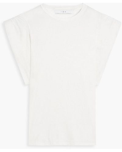 IRO Hamys Cotton And Cashmere-blend Jersey T-shirt - White