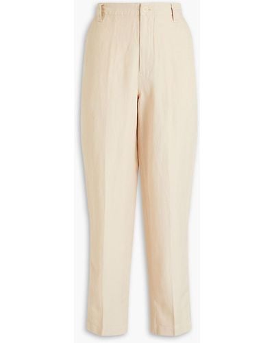 Alex Mill Kennedy Linen, Tm And Cotton-blend Twill Tapered Pants - Natural