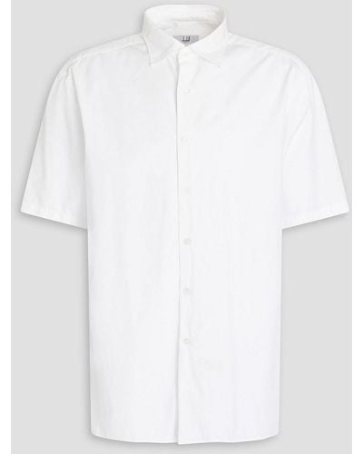 Dunhill Hemd aus baumwollpopeline - Weiß
