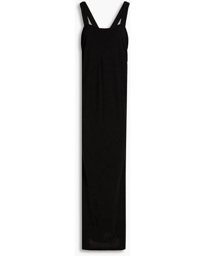 Alberta Ferretti Draped Ponte Maxi Dress - Black