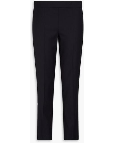 Emporio Armani Wool-blend Tapered Trousers - Blue