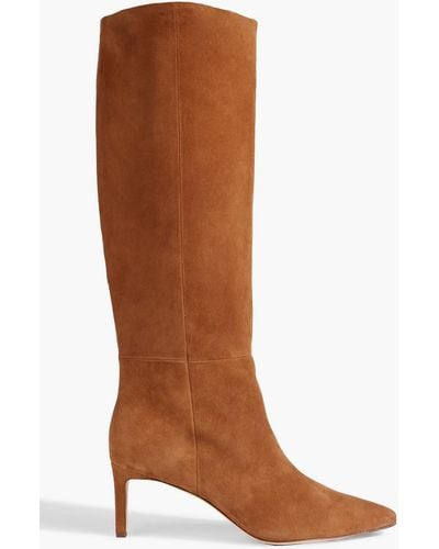 Veronica Beard Lavaca Suede Knee Boots - Brown