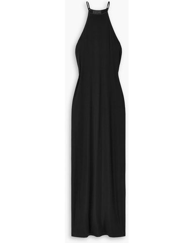 Nili Lotan Lucette Stretch-jersey Halterneck Maxi Dress - Black