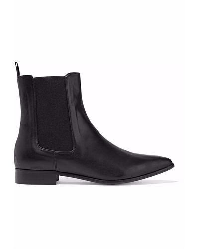 Iris & Ink Leather Ankle Boots - Black