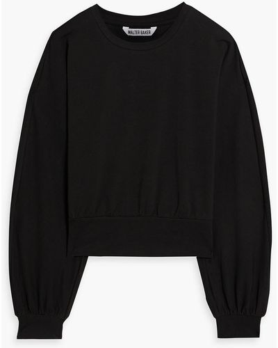 Walter Baker Sasha Cotton-blend Jersey Sweatshirt - Black