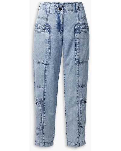Proenza Schouler Panelled Cotton And -blend Twill Pants - Blue