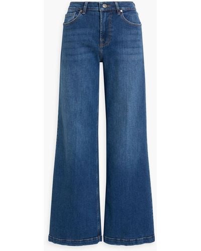 Tomorrow Denim Kersee hoch sitzende jeans mit weitem bein - Blau