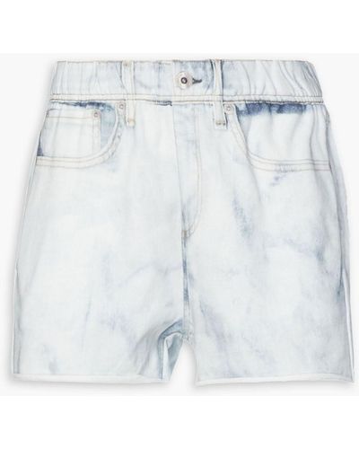 Rag & Bone Miramar Printed French Cotton-terry Shorts - Blue