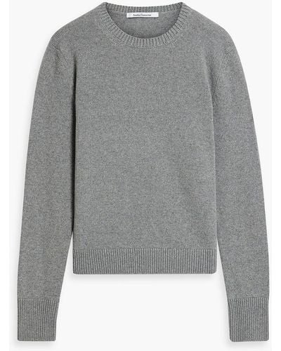 Another Tomorrow Cashmere And Wool-blend Jumper - Grey