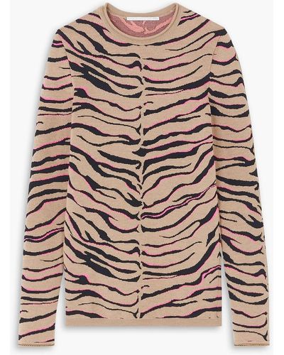 Stella McCartney Pullover aus jacquard-strick aus einer wollmischung - Natur