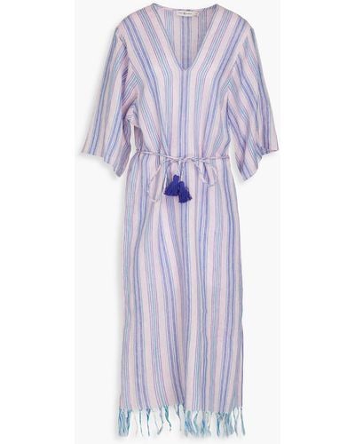 Tory Burch Striped Linen Kaftan - Purple