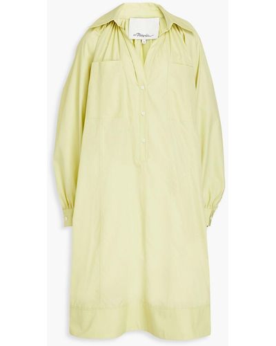 3.1 Phillip Lim Cotton-poplin Midi Shirt Dress - Yellow