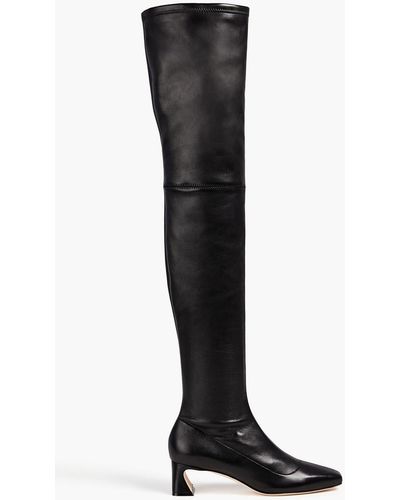 Alberta Ferretti Leather Over-the-knee Boots - Black