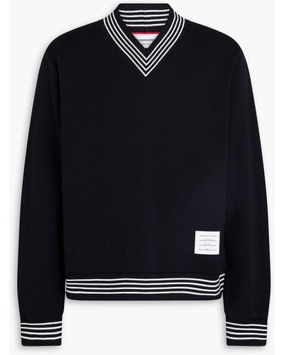 Thom Browne Striped Wool Sweater - Blue