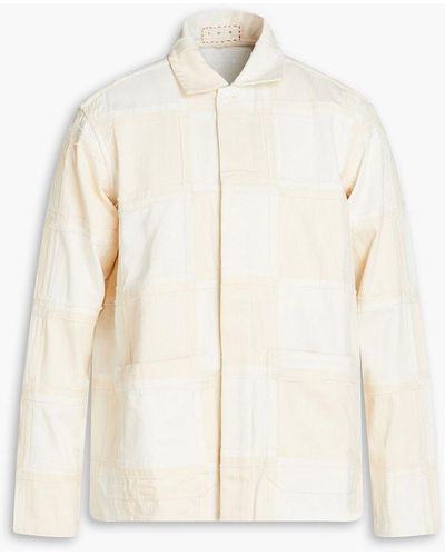 SMR Days Arpoador Patchwork Herringbone Cotton Jacket - White