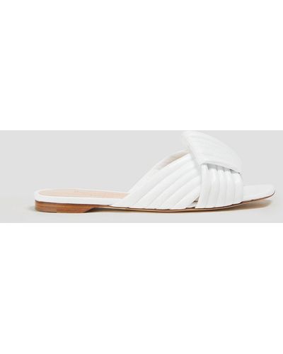 Rupert Sanderson Knotted Leather Sandals - White