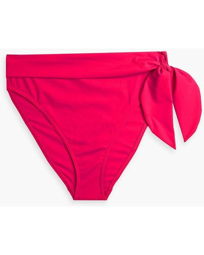 Zimmermann Bow-detailed High-rise Bikini Briefs - Pink