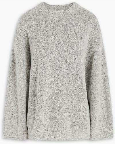 TOVE Mélange Bouclé-knit Merino Wool-blend Jumper - Grey