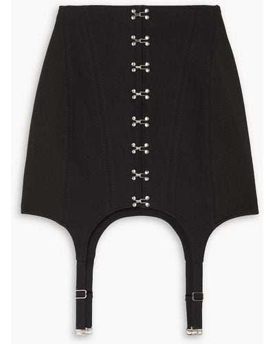 Dion Lee Paneled Stretch-cotton Jersey Mini Skirt - Black