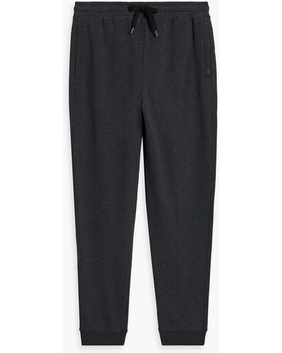 Derek Rose Devon French Cotton-terry Drawstring Joggers - Black