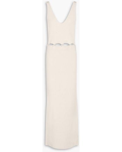 Nanushka Merle maxikleid aus stretch-strick mit cut-outs - Weiß