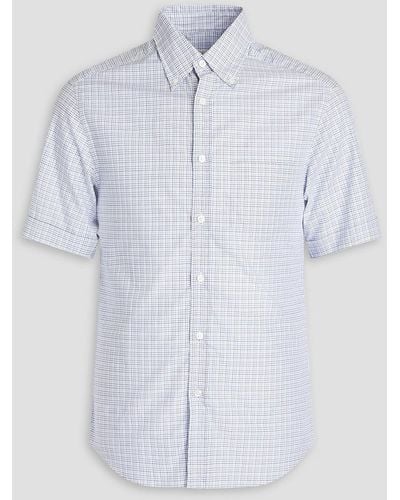 Dunhill Checked Cotton-poplin Shirt - Blue
