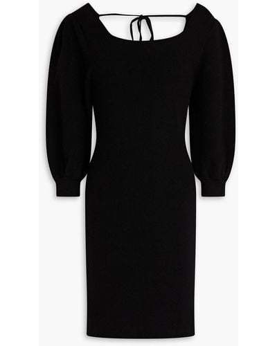 Ba&sh Stormi Cutout Ribbed Cotton-blend Mini Dress - Black