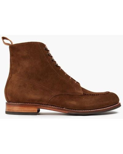 Grenson Suede Boots - Brown