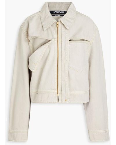 Jacquemus Jeansjacke mit cut-outs - Weiß
