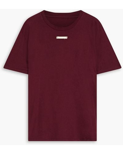 Maison Margiela T-shirt aus baumwoll-jersey - Rot