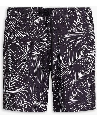 Michael Kors Mid-length Printed Swim Shorts - Blue