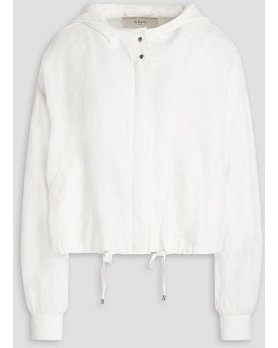Cami NYC Kit kapuzenjacke aus leinen - Weiß