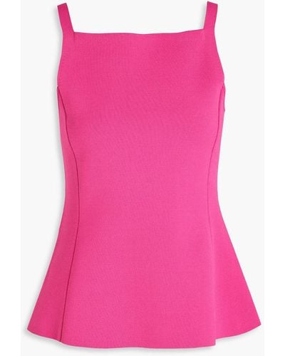 Theory Knitted Peplum Top - Pink
