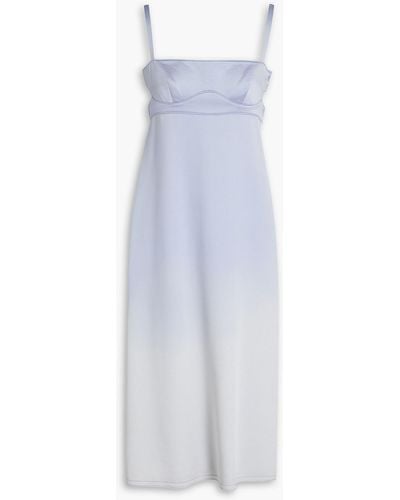 Emilio Pucci Cutout Dégradé Satin-crepe Midi Dress - White