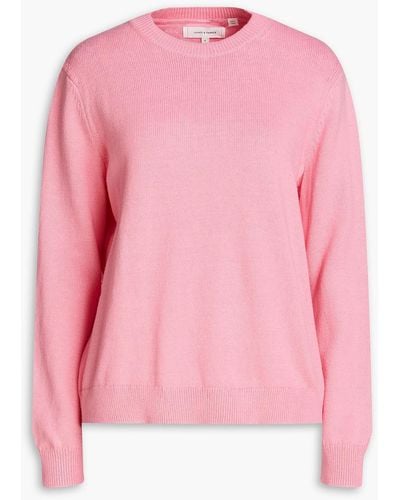 Chinti & Parker Leonora Wrap-effect Cotton Jumper - Pink