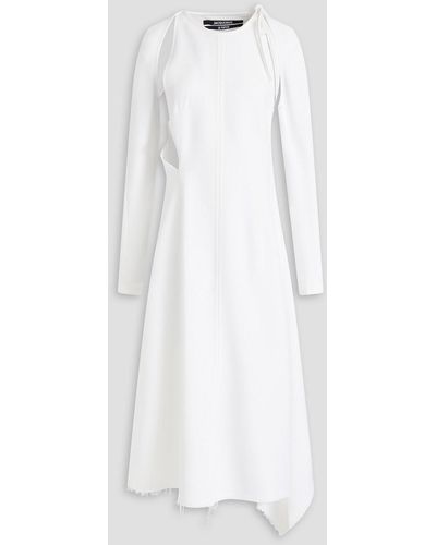 Jacquemus Tontu Convertible Crepe Midi Dress - White