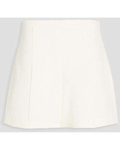 Vince Cotton-blend Faille Shorts - White