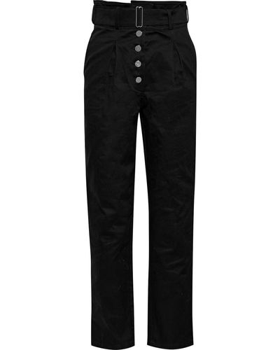 The Range Belted Stretch-cotton Twill Straight-leg Pants - Black