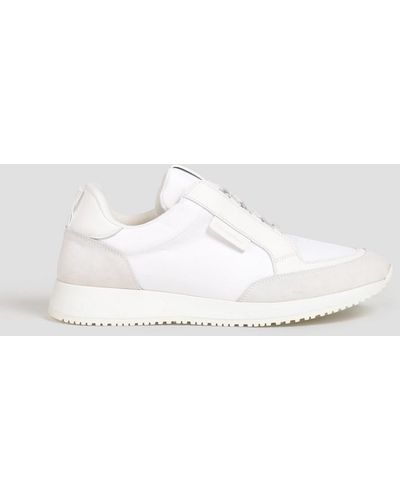 Gianvito Rossi Powell Leather, Suede And Shell Trainers - White
