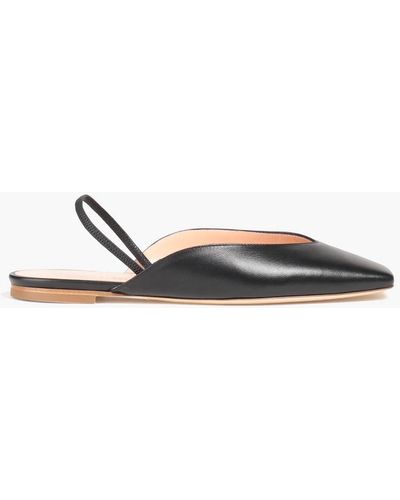 Rupert Sanderson Fal Leather Slingback Flats - Black